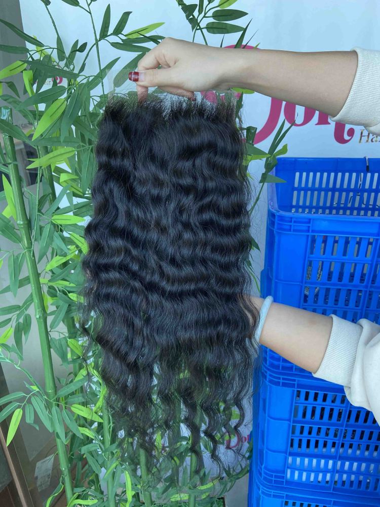 Donors Hair Raw Cambodian Wavy 5x5 Transparent / HD Lace Closure 100% Human Hair Baby Hair