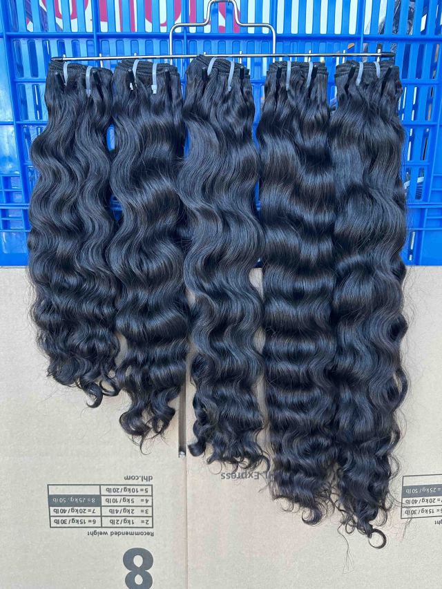 Donors Hair Raw Burmese Wavy 3 Bundles with &amp;  13x4 Transparent Lace Frontal