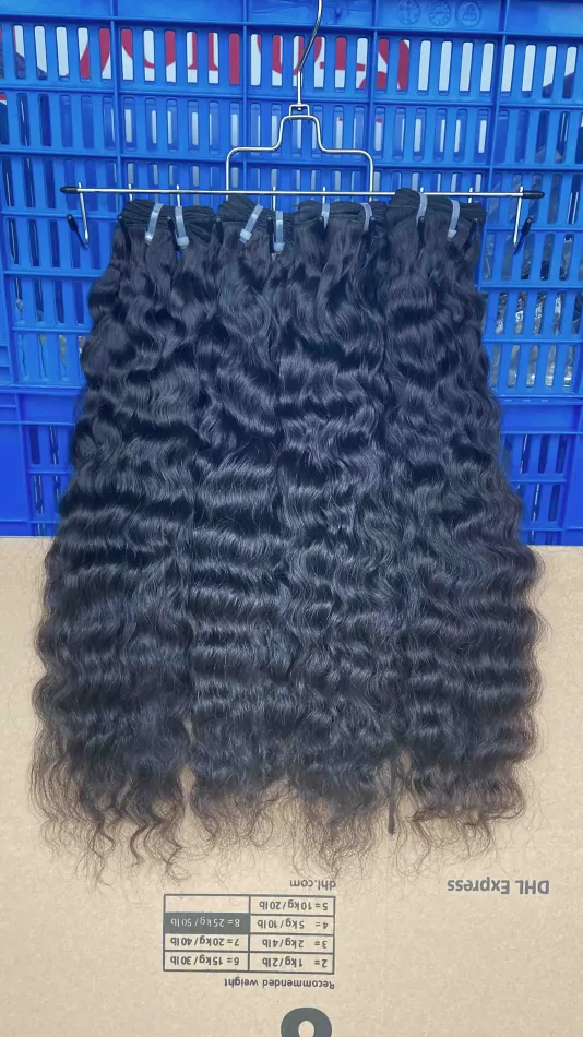 Donors Hair Raw Cambodian Wavy 3 Bundles Dale 100% Human Hair Natural Colour