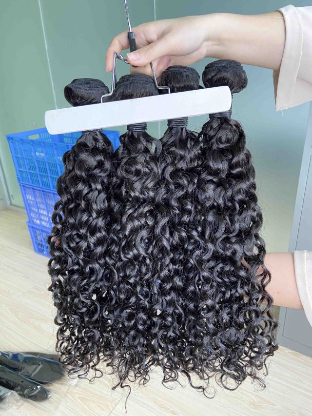 Donors Hair Natural colour Mink Water Wave 3 Bundles Deal Hair 100% Human Hair 