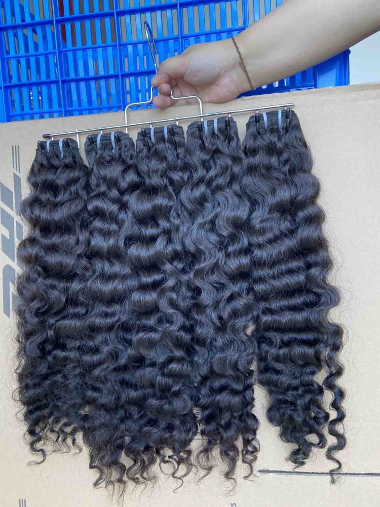 Donors Hair Raw Burmese Curly 3 Bundles with &  13x4 Transparent Lace Frontal
