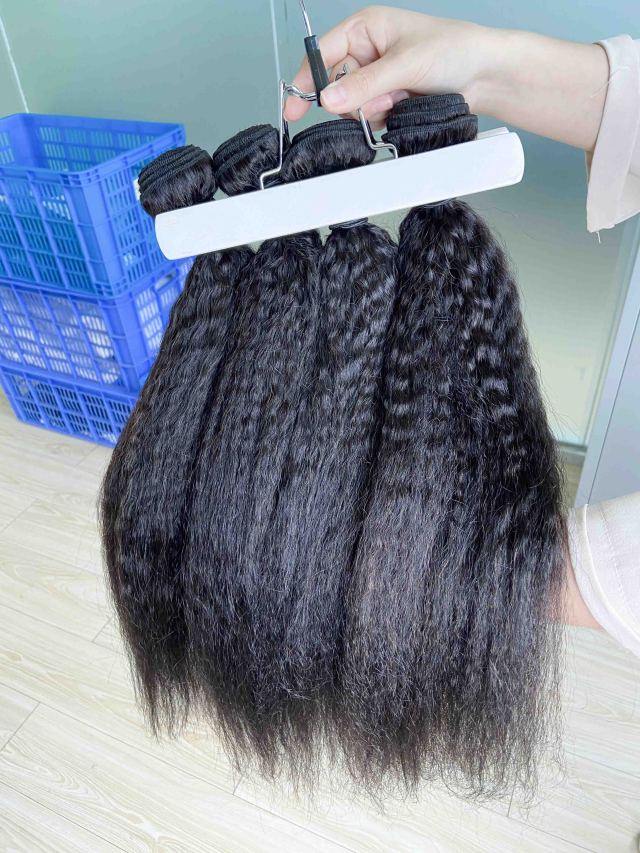 Donors Hair Natural colour Mink Kinky Straight 4 Bundles Deal Hair 100% Human Hair 