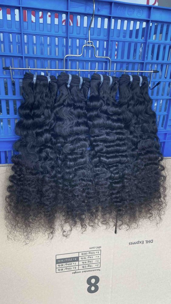 Donors Best Raw Hair Indian Curly with 13x4 Transparent Lace Frontal
