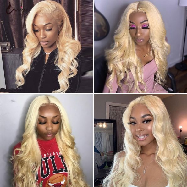 Donors Body Wave 613 Blonde Color 4x4 Transparent Lace Closure