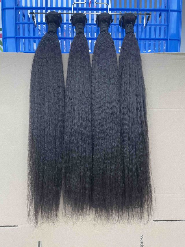 Donors Hair Natural colour Mink Kinky Straight 4 Bundles Deal Hair 100% Human Hair 