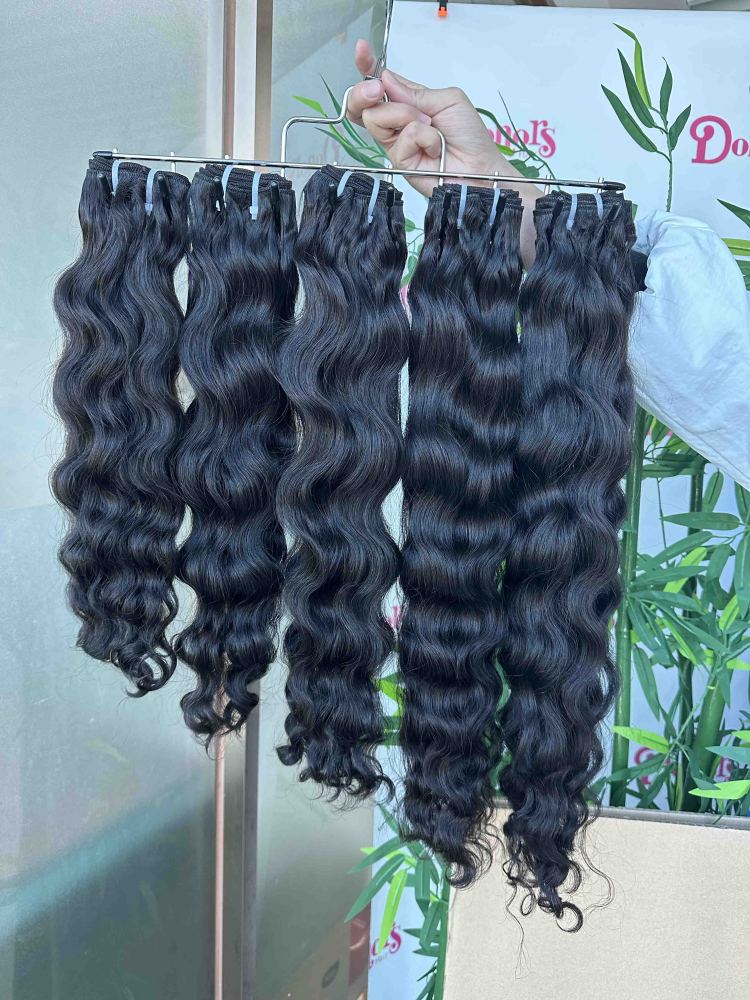 Donors Hair Raw Burmese Wavy 3 Bundles Dale 100% Human Hair Natural Colour