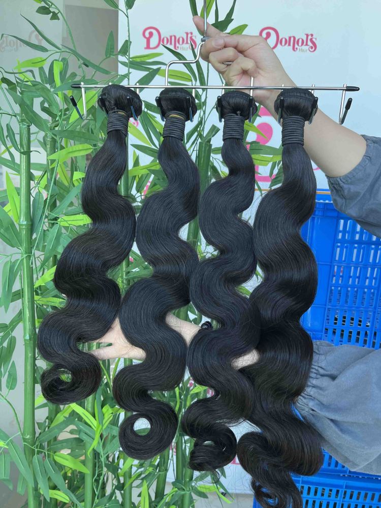 Donors Hair Natural colour Mink Body Wave 3 Bundles Deal Hair 100% Human Hair 