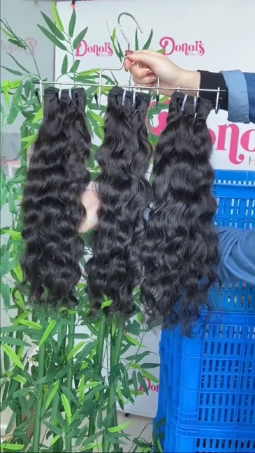 Donors Hair Natural colour Raw Hair Brazilian Wavy Bundle Hair 100% Human Hair
