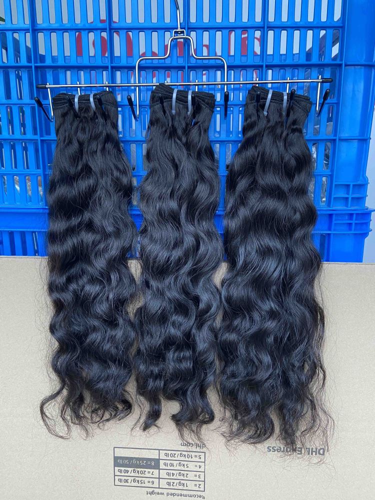 Donors Hair Raw Brazilian Wavy 3 Bundles with & 4x4 HD Lace Closure