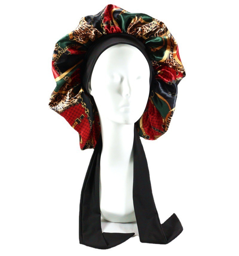 Bonnet Hair Kit Cotton Silk Plain Floral Striped Polka Dot