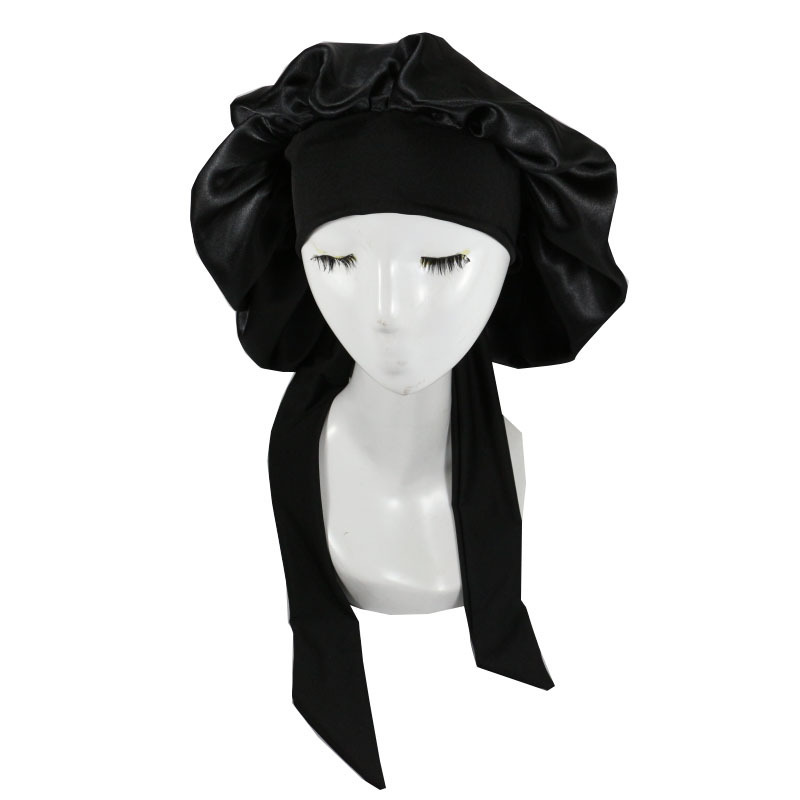 Bonnet Hair Kit Cotton Silk Plain Floral Striped Polka Dot