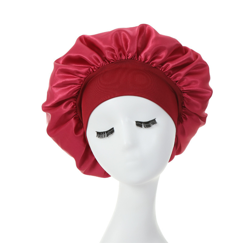 Women's2024 Trendy Minimalist Silk Bonnet for Sleeping, Soft Elastic Wide Edge Hair Protection Satin Hangover Head Cap for Daily Life,Sleeping Fitted Hat for Women