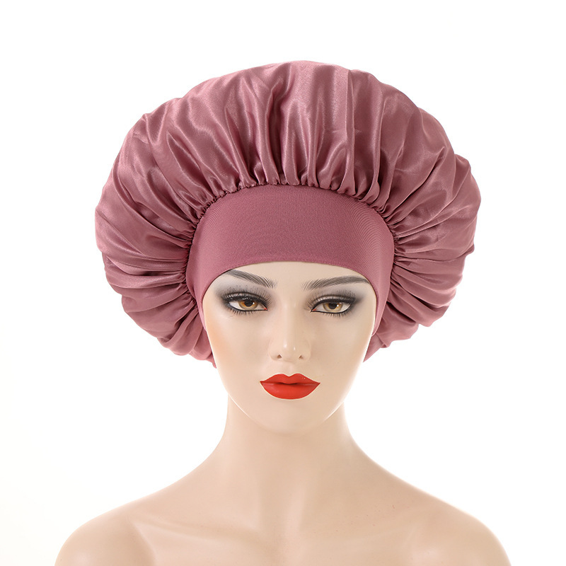 Women's2024 Trendy Minimalist Silk Bonnet for Sleeping, Soft Elastic Wide Edge Hair Protection Satin Hangover Head Cap for Daily Life,Sleeping Fitted Hat for Women