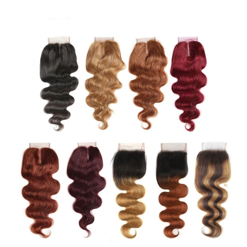 DonorsHair Colour Hair Body Wave Transparent Lace 4*4 Closure Hair 100%human hair
