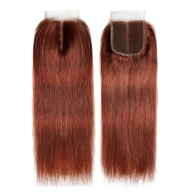 DonorsHair Colour Hair Straight Transparent Lace 4*4 Closure Hair 100%human hair