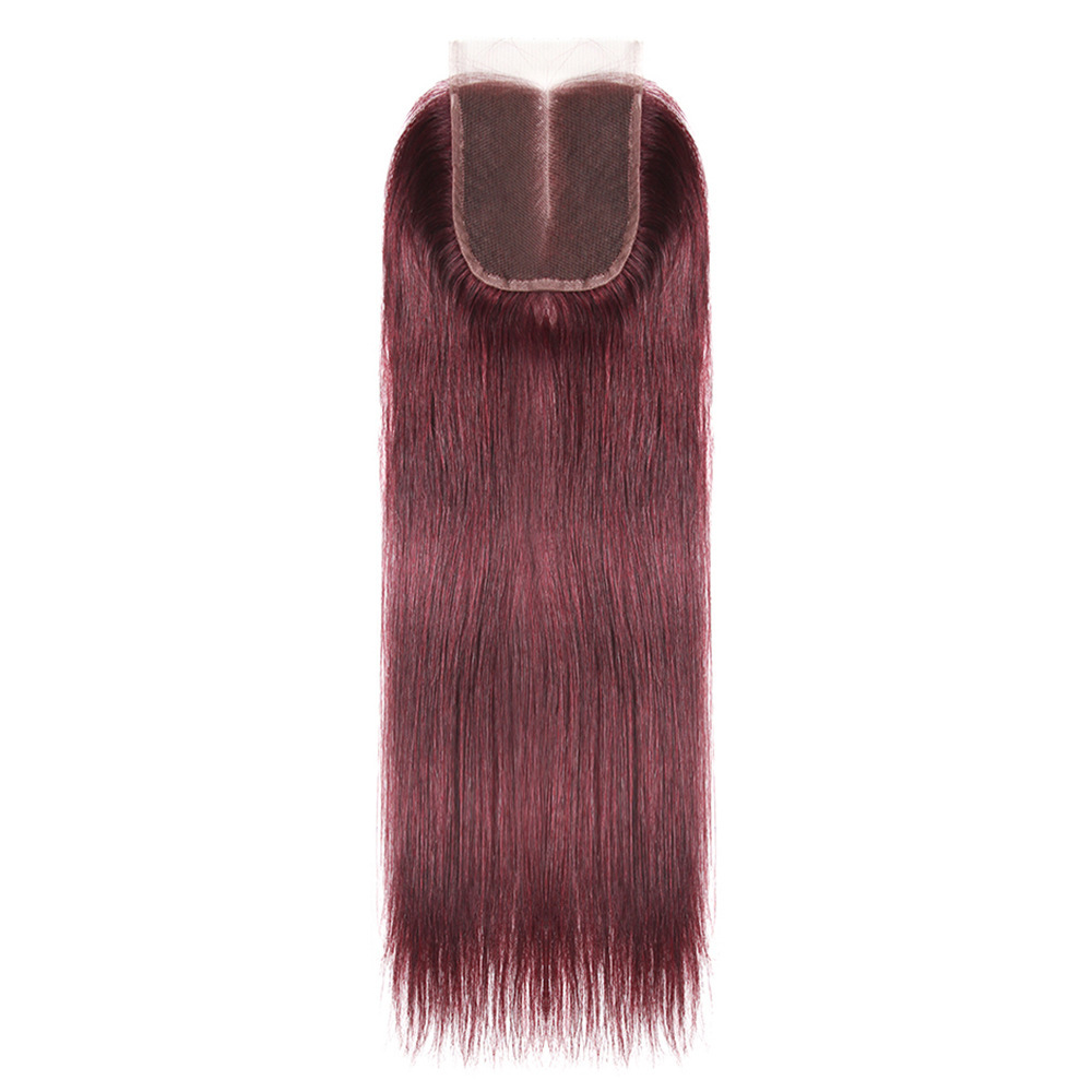 DonorsHair Colour Hair Straight Transparent Lace 4*4 Closure Hair 100%human hair
