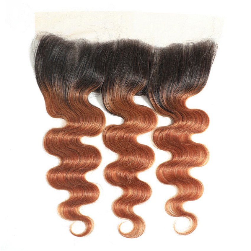 DonorsHair Colour Hair Body Wave Transparent Lace 13*4 Closure Hair 100%human hair