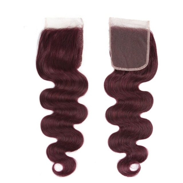 DonorsHair Colour Hair Body Wave Transparent Lace 4*4 Closure Hair 100%human hair