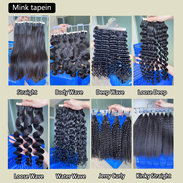 Donors Hair 16&quot;-30&quot; Tape in Black Hair Extensions Human Hair, Remy Tape in Hair Extensions Tape in Human Hair 50g 20pcs