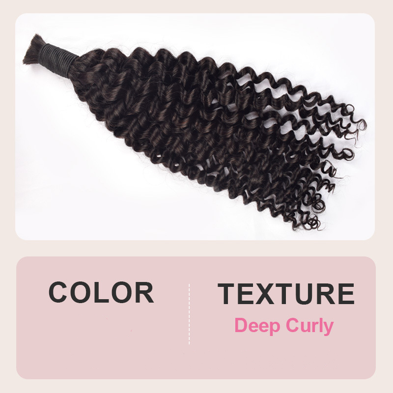 DonorsHair 100% Human Hair Natural All Textures Bulk Hair For Braiding Bundles No Weft Braiding Hair Extension