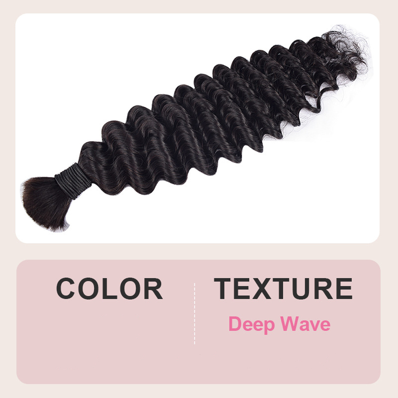 DonorsHair 100% Human Hair Natural All Textures Bulk Hair For Braiding Bundles No Weft Braiding Hair Extension