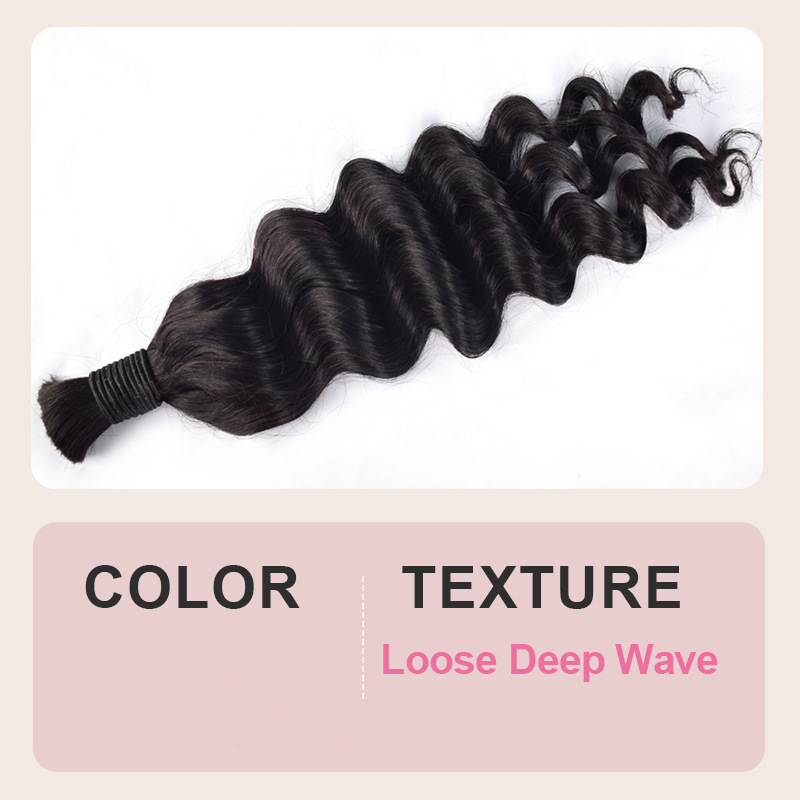 DonorsHair 100% Human Hair Natural All Textures Bulk Hair For Braiding Bundles No Weft Braiding Hair Extension