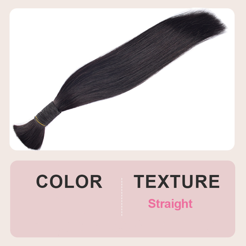 DonorsHair 100% Human Hair Natural All Textures Bulk Hair For Braiding Bundles No Weft Braiding Hair Extension