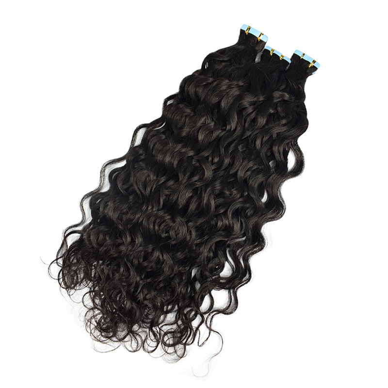 Donors Hair 16"-30" Tape in Black Hair Extensions Human Hair, Remy Tape in Hair Extensions Tape in Human Hair 50g 20pcs