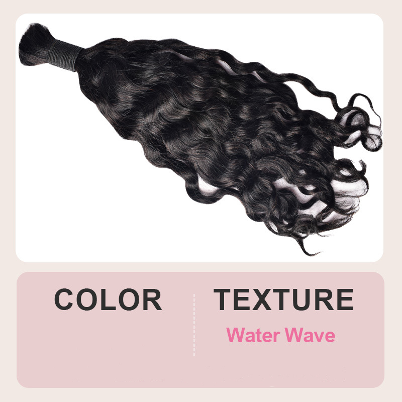 DonorsHair 100% Human Hair Natural All Textures Bulk Hair For Braiding Bundles No Weft Braiding Hair Extension