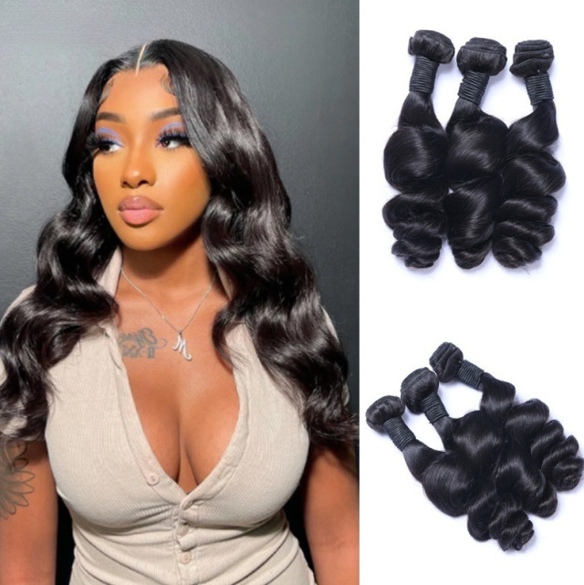 Donors Hair Mink Loose Wave 13*6 Transparent Lace Closure 100% Human Hair