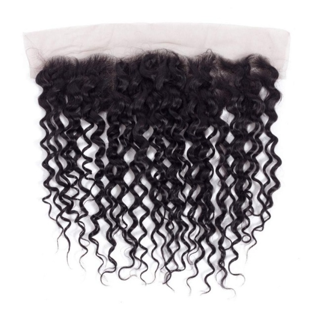 Donors Hair Mink Water Wave 13*4 Transparent Lace Closure 100% Human Hair