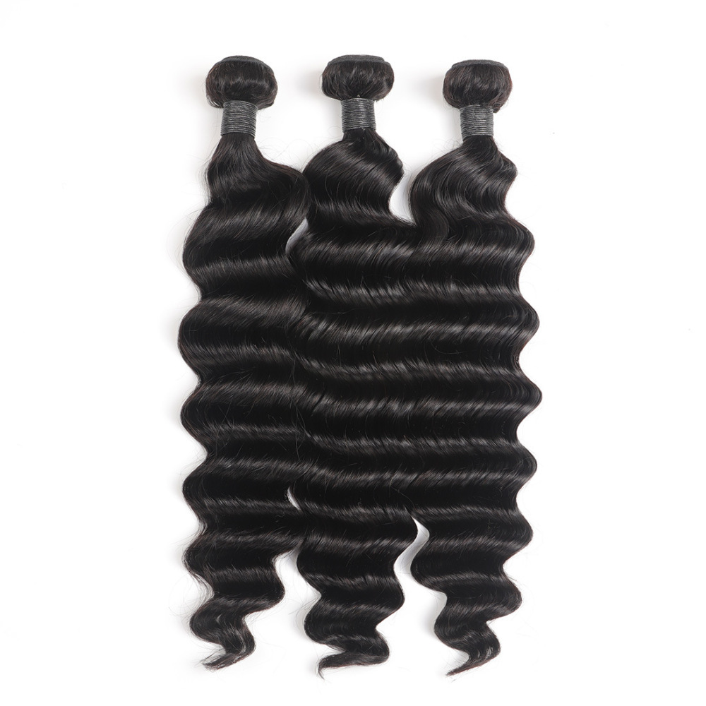 Donors Hair Natural colour Mink Loose Deep Wave 3 Bundles Deal Hair 100% Human Hair 