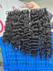 Donors Hair Raw Burmese Curly 4x4 HD / Transparent Lace Closure 100% Human Hair Baby Hair