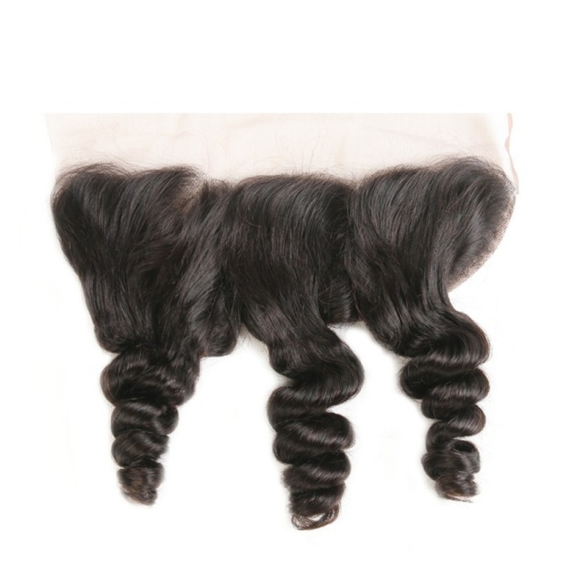 Donors Hair Mink Loose Wave 13*4 Transparent Lace Closure 100% Human Hair