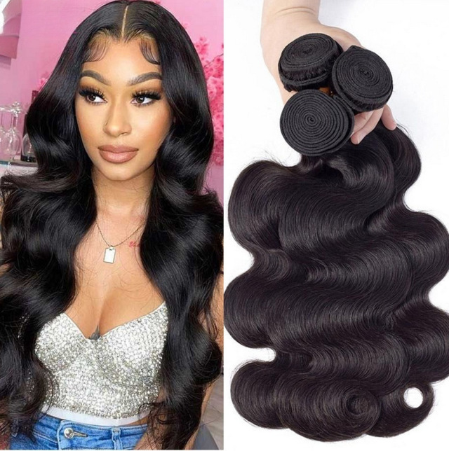 Donors Hair Natural colour Mink Body Wave Bundle Hair 100% Human Hair 