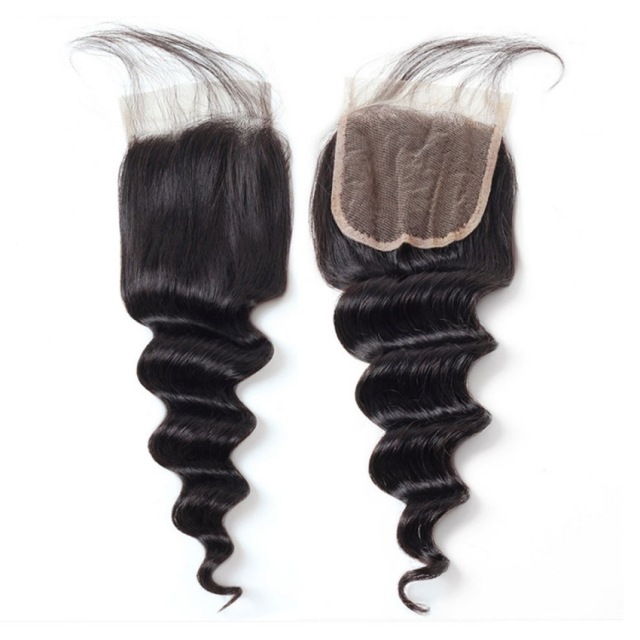 Donors Hair Mink Loose Deep 5x5 Transparent Lace Closure 100% Human Hair