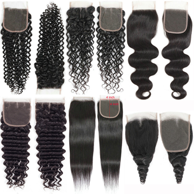 Donors Hair Mink Deep Wave 5x5 Transparent Lace Closure 100% Human Hair