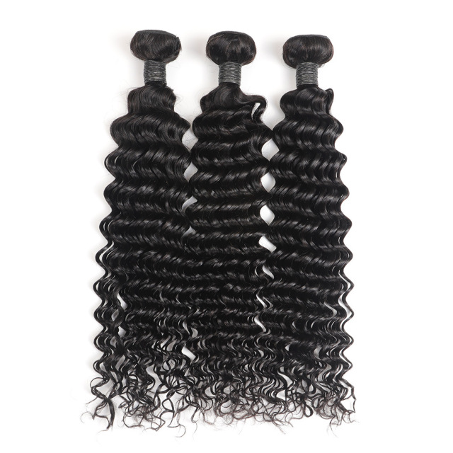 Donors Hair Natural colour Mink Deep Wave 3 Bundles Deal Hair 100% Human Hair 