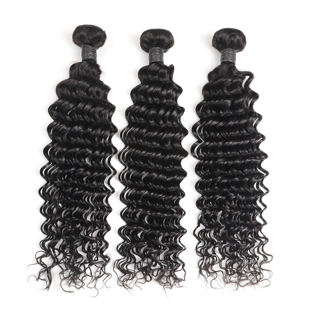 Donors Hair Natural colour Mink Deep Wave 3 Bundles Deal Hair 100% Human Hair 