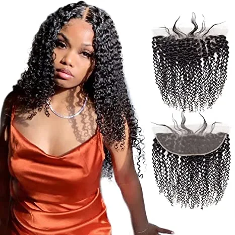 Donors Hair Mink Jerry Curly 13*4 HD Lace Closure 100% Human Hair