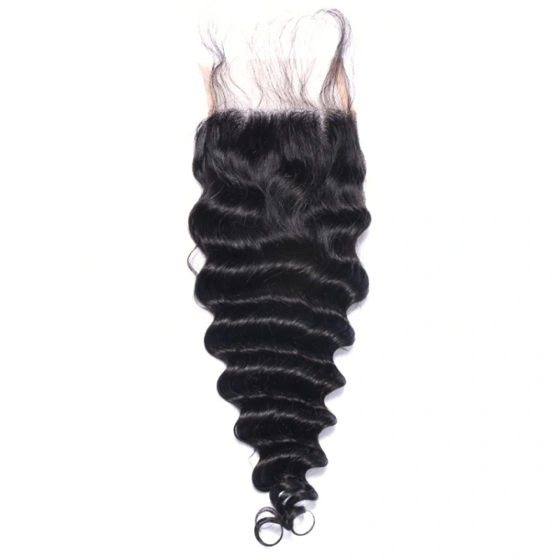 Donors Hair Mink Deep Wave 5x5 Transparent Lace Closure 100% Human Hair