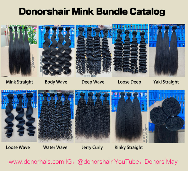 Donors Hair Natural Colour Mink Straight Bundle Hair 100% Human Hair 