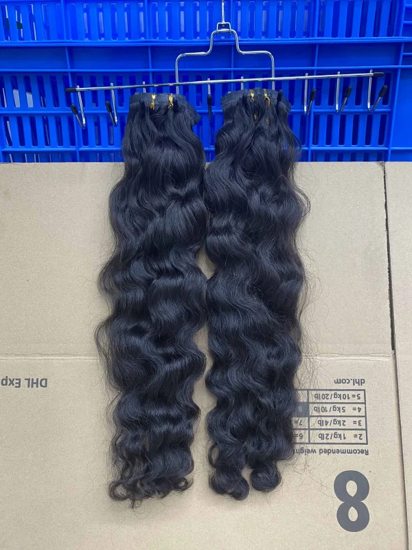 Donors Hair Seamless Clip-In Raw Burmese Wavy Human Hair Extensions 6Pcs/Set