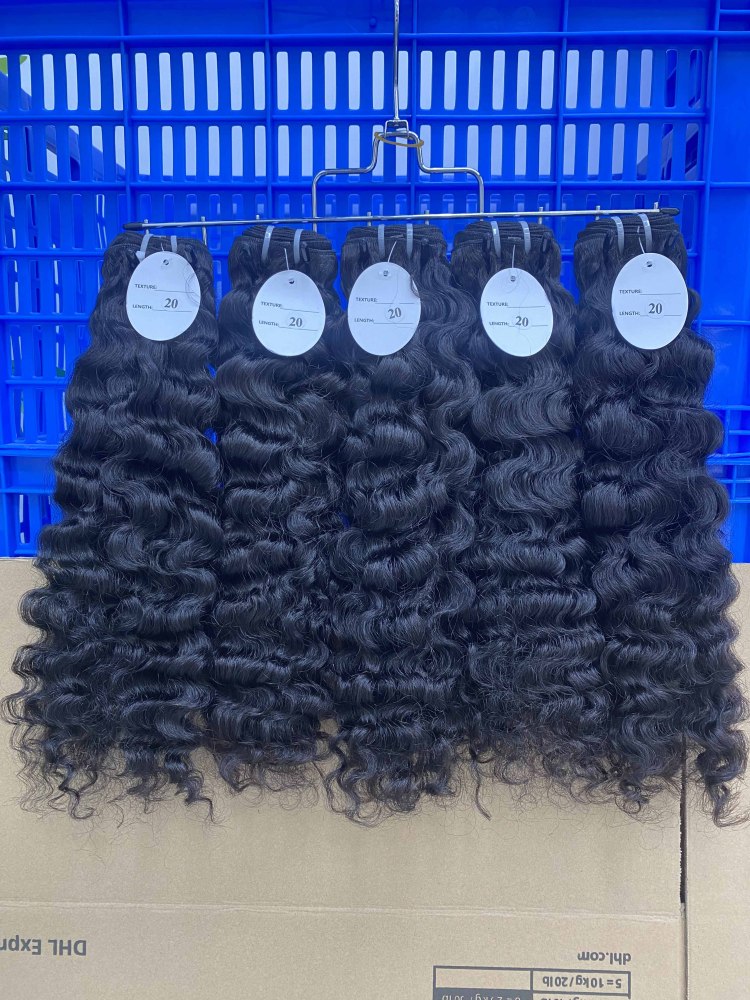Donors Hair Raw Burmese Curly 4 Bundles Dale 100% Human Hair Natural Colour