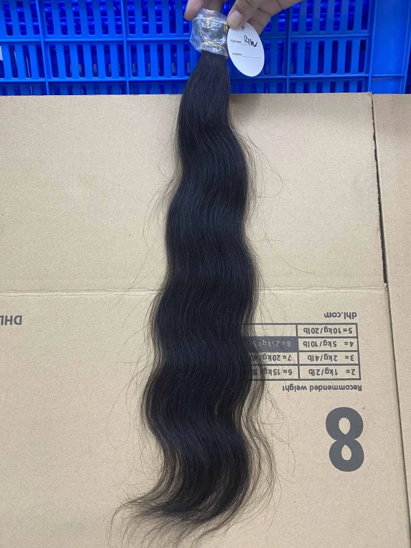 Donors Hair 16"-30" Raw Tape in Hair Indian Wavy Extensions Human Hair, Remy Tape in Hair Extensions Tape in Human Hair 50g 20pcs