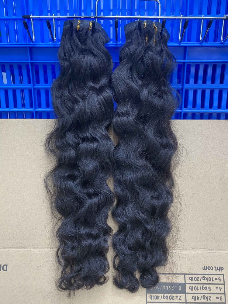 Donors Hair Seamless Clip-In Raw Burmese Wavy Human Hair Extensions 6Pcs/Set