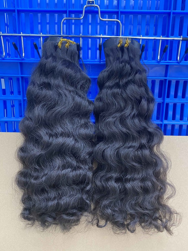 Donors Hair Seamless Clip-In Raw Burmese Curly Human Hair Extensions 6Pcs/Set