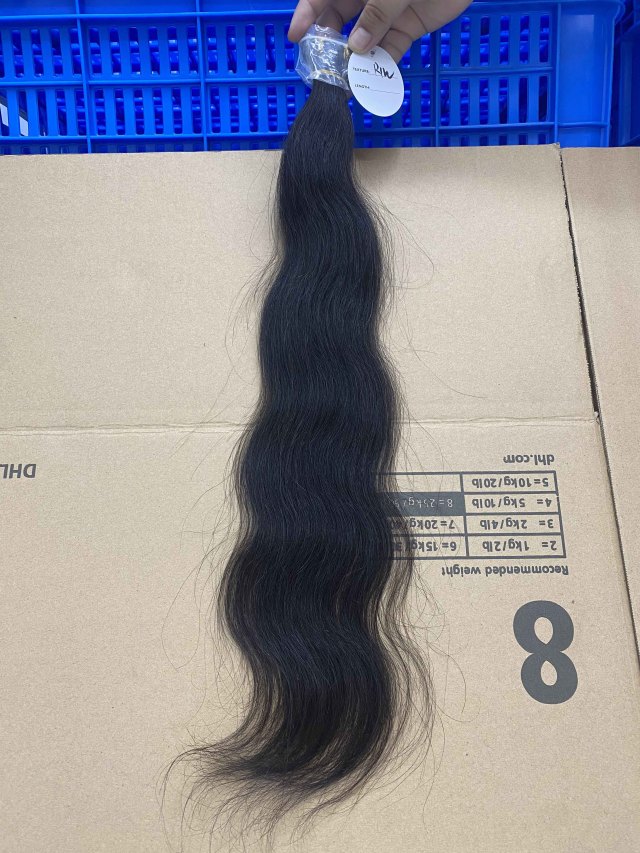 Donors Hair 16&quot;-30&quot; Raw Tape in Hair Indian Wavy Extensions Human Hair, Remy Tape in Hair Extensions Tape in Human Hair 50g 20pcs
