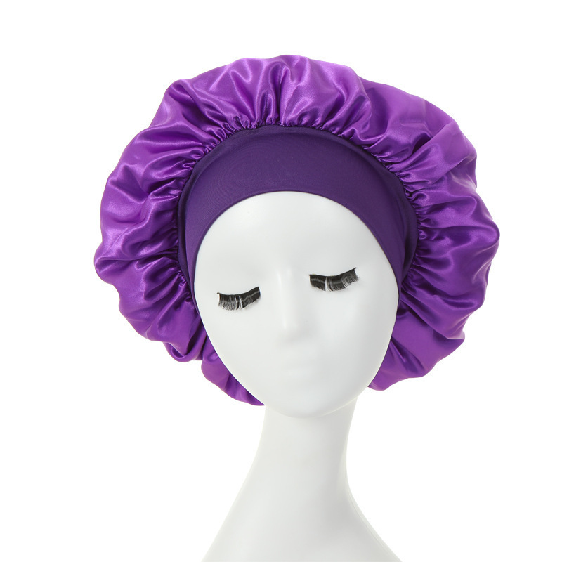 Women's2024 Trendy Minimalist Silk Bonnet for Sleeping, Soft Elastic Wide Edge Hair Protection Satin Hangover Head Cap for Daily Life,Sleeping Fitted Hat for Women