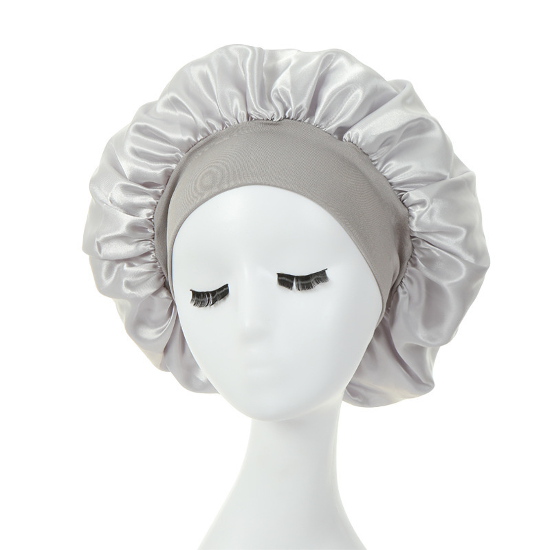 Women's2024 Trendy Minimalist Silk Bonnet for Sleeping, Soft Elastic Wide Edge Hair Protection Satin Hangover Head Cap for Daily Life,Sleeping Fitted Hat for Women